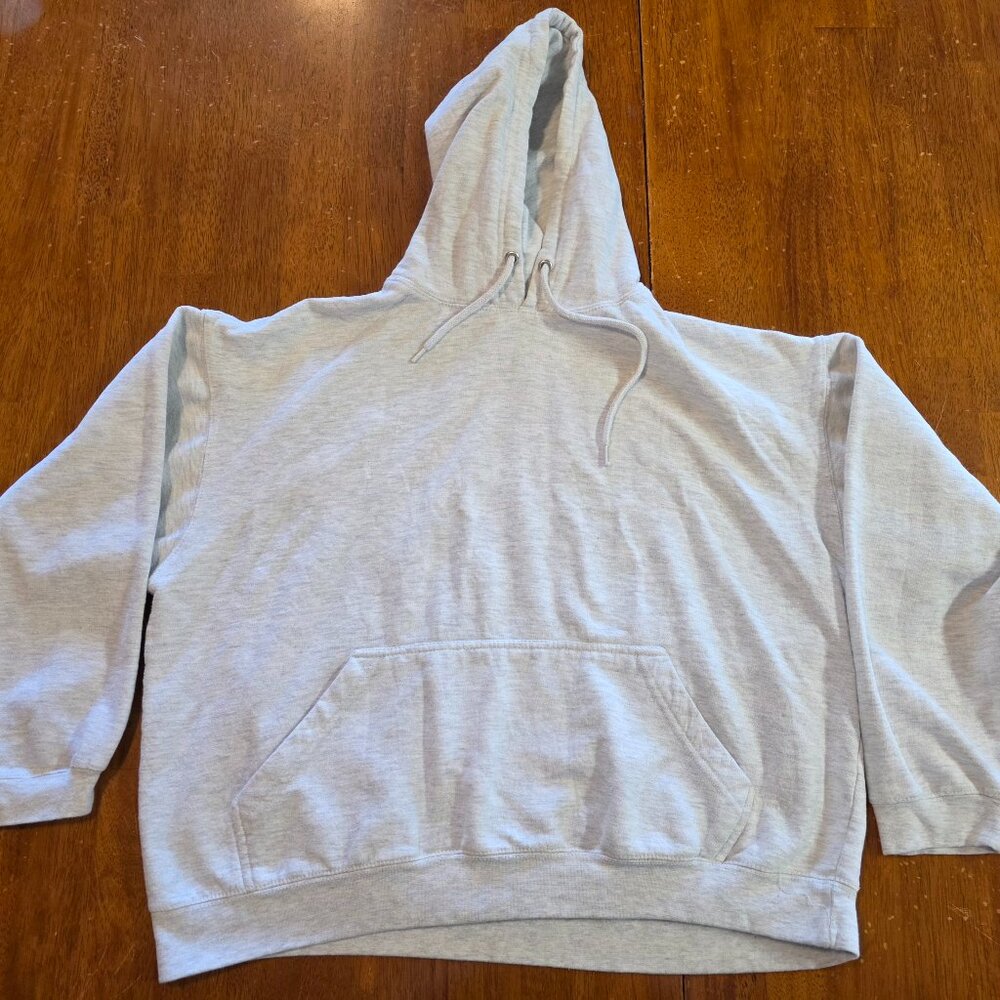 Homespun Hoodie Men's Unisex XL White Drawstring Kangaroo Pockets